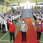 Gubernur Provinsi Sumatra Selatan (Sumsel), Herman Deru, resmi meresmikan 181 Calon Pegawai Negeri Sipil (CPNS) di lingkungan Pemerintah Provinsi (Pemprov) Sumsel untuk formasi Tahun Anggaran (TA) 2020. (MUSINEWS.ID/HAIRUDIN)