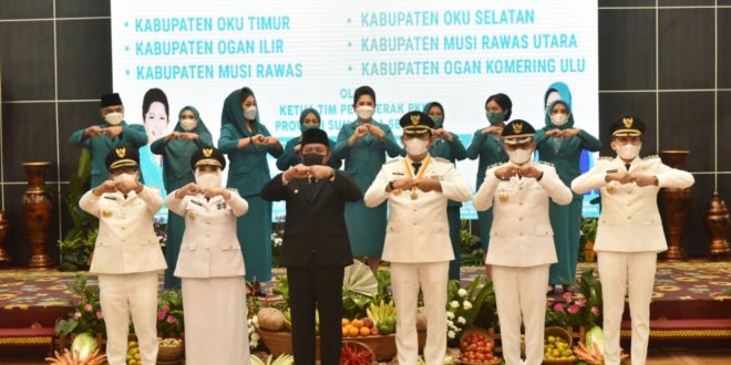Usai Dilantik, Enam Ketua TP PKK Diminta Serius Tekan Angka Stunting Sumsel