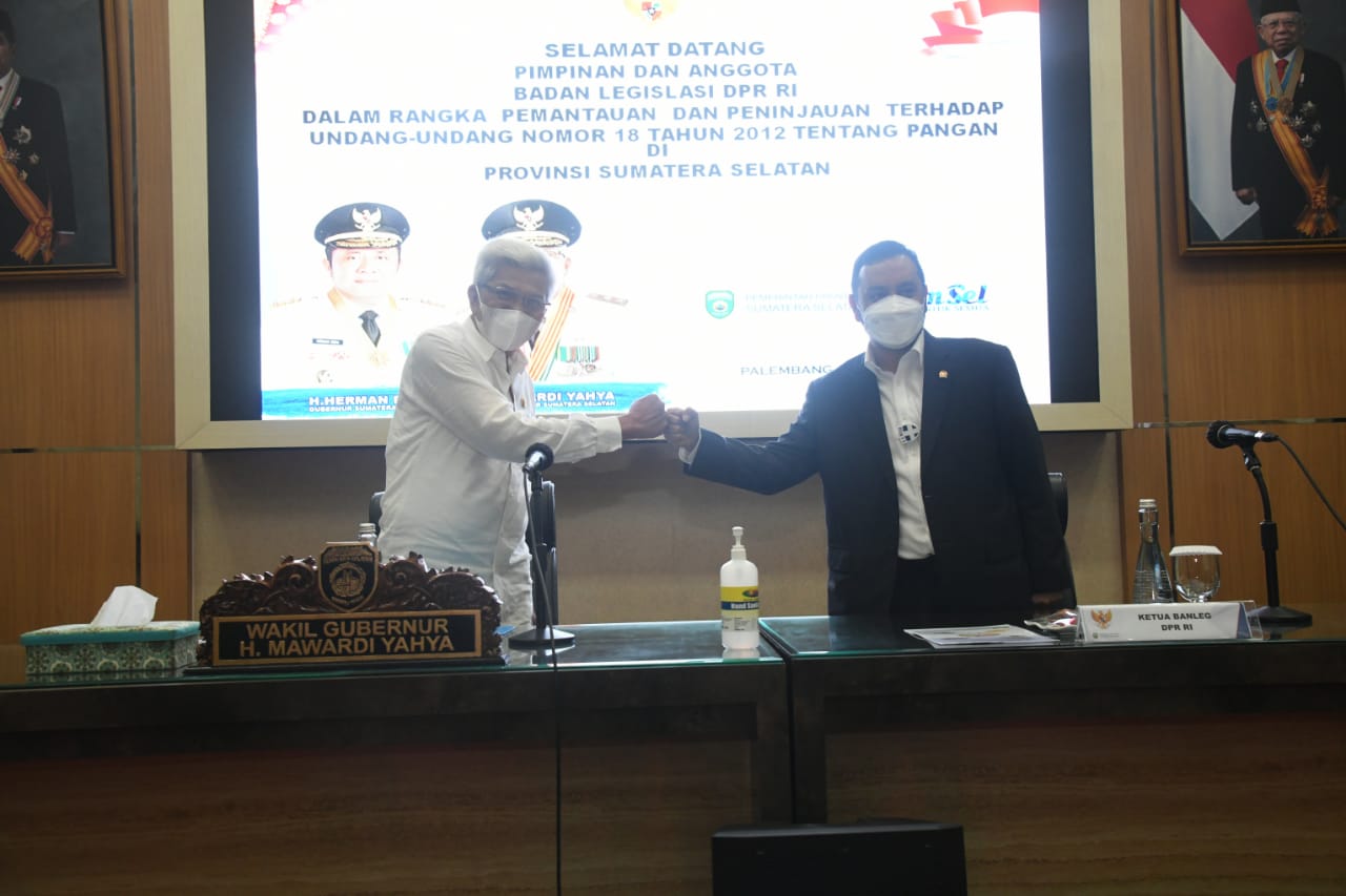 Wagub Mawardi Paparkan Kemandirian Pangan Sumsel ke Banleg DPR RI