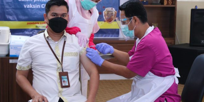 Vaksinasi Tahap Kedua Di Lingkungan Pemkot Palembang Berjalan Lancar