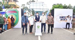 58 Item Proyek Infrastruktur Diresmikan, Warga Lahat Potong Sapi
