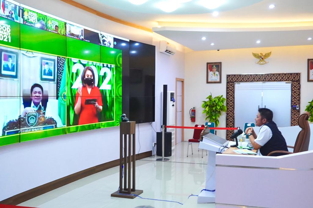 Herman Deru Ikuti Webinar Indonesia Food Summit 2021 Secara Virtual