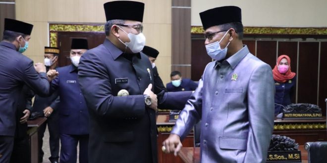Bupati DRA Sampaikan Pertanggungjawaban APBD TA 2020 dan Lima Raperda Inisiatif Muba