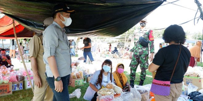 Jelang Hari Raya, Fokopimcam Jirak Jaya Gunakan Strategi ini untuk pengendalian Covid-19 di Pasar Kalangan