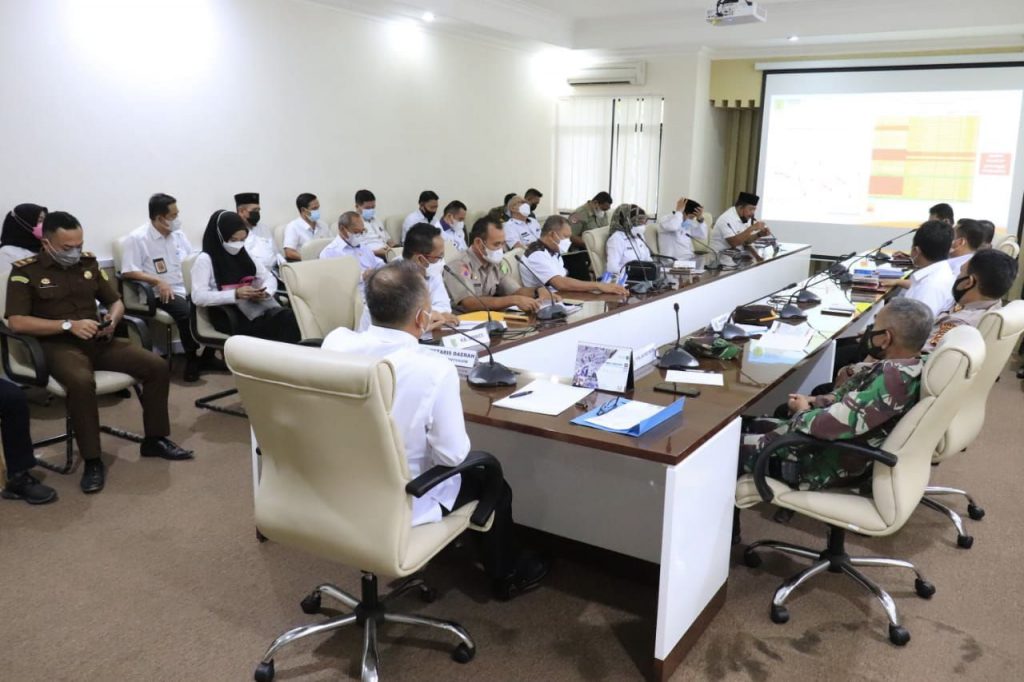 Rapat Koordinasi Tindaklanjut Penegakan Disiplin Protokol Kesehatan dan Penanganan COVID-19 di Kabupaten Muba