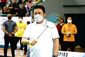 Gubernur Sumsel H. Herman Deru bersama Ketua Umum PBSI Agung Firman Sampurna membuka secara langsung BNI Executive Badminton Tournament Persatuan Bulutangkis Seluruh Indonesia (PBSI) Sumsel Tahun 2021 di GOR Dempo JSC