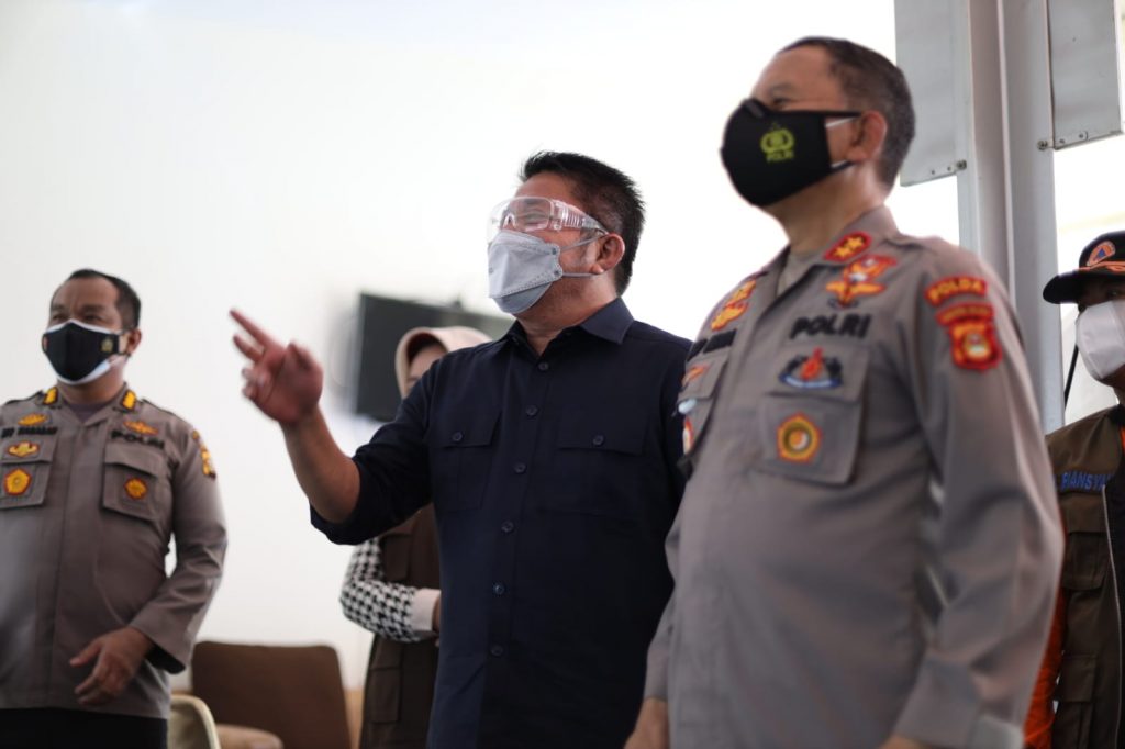 selter karantina khusus bagi  anggota  dan keluarga  Polisi yang terpapar Covid-19  tersebut terletak di Komplek Pakri Palembang