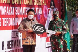 Lepas Tim Monitoring  dan    Serahkan Mobil  Jenazah  Untuk  Kodim O418 Palembang