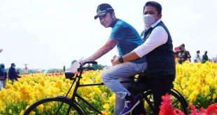 Gubernur Provinsi Sumatera Selatan (Sumsel), Herman Deru didampingi Bupati Banyuasin Askolani, meresmikan Kampoeng Wisata Ya Samman Cindo di Desa Tanjung Merbau, Kecamatan Rambutan, Kabupaten Banyuasin, Sabtu (31/7/21)