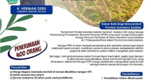 Pemprov Sumsel Kembali Rekrut 400 Tenaga PPEP