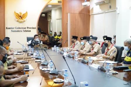 Gubernur Sumsel sekaligus Ketua Majelis Pembimbing Daerah (Mabida) Gerakan Pramuka Sumsel, H. Herman Deru menghimbau agar gerakan Pramuka tetap aktif di masa pandemi. Ia bahkan berharap Pramuka dapat menjadi garda terdepan mengkampanyekan prokes di kalangan masyarakat.