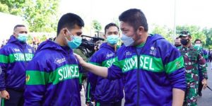 Lepas Keberangkatan Kontingen PON Sumsel. (Foto : Humas Provinsi Sumsel)