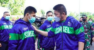 Lepas Keberangkatan Kontingen PON Sumsel. (Foto : Humas Provinsi Sumsel)