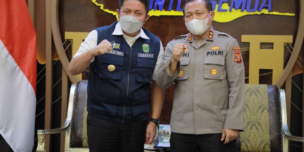Kapolda Baru Kunjungi Gubernur Sumsel H. Herman Deru