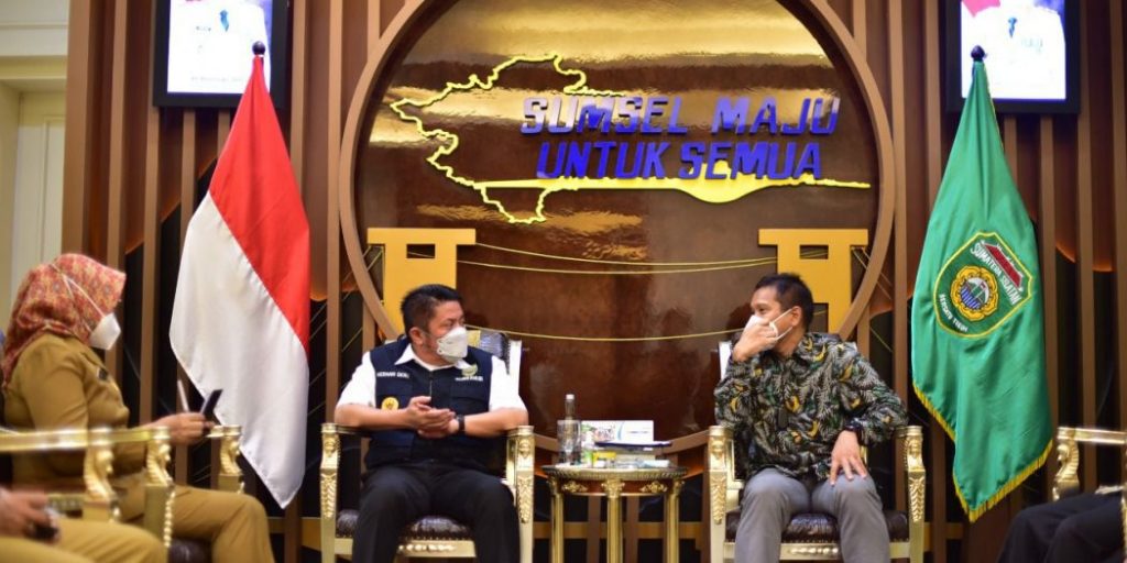Gubernur Sumsel H.Herman Deru menerima audiensi Perwakilan SKK Migas Wilayah Sumbagsel, pada Hari Senin Tanggal 20 September 2021. (Foto : Humas Prov. Sumsel)