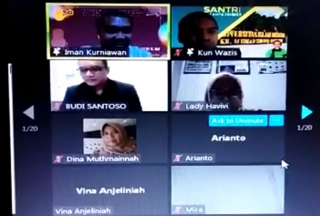 Magister Ilmu Komunikasi Stisipol Candradimuka mengelar Kuliah Umum semester Ganjil dengan mengangkat isu Media dan Branding Aktor Politik secara virtual melalui aplikasi Zoom pada hari Sabtu tanggal 30 Oktober 2021. (foto : ist/ril)