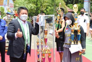 Gubernur Sumsel H. Herman Deru Dorong Prestasi Olahraga Basket Se-Sumsel. (Foto : Humas Prov. Sumsel)