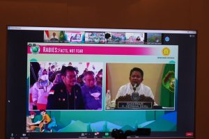Peringati Hari Rabies Sedunia, Gubernur Herman Deru Dialog Interaktif Bersama Mentan RI. (Foto : Humas Prov. Sumsel)