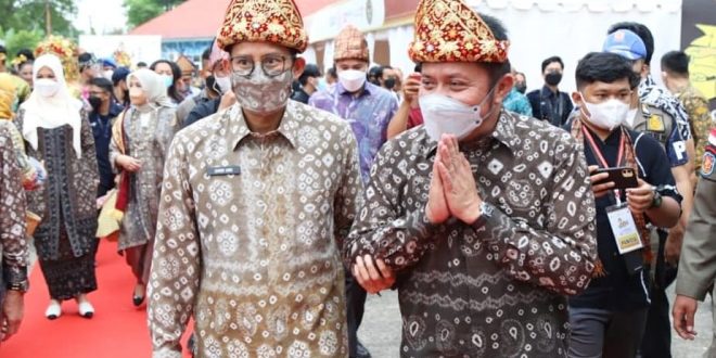Pertama dalam Sejarah, Festival Sriwijaya Sumsel Dibuka oleh Menteri. (Foto : Humas Prov. Sumsel)