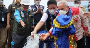 Listrik masuk sawah yang digagas  Gubernur Sumsel H. Herman Deru diapresiasi Ketua Umum DPP Perhiptani  H. Isran Noor. (Foto : Humas Prov. Sumsel)