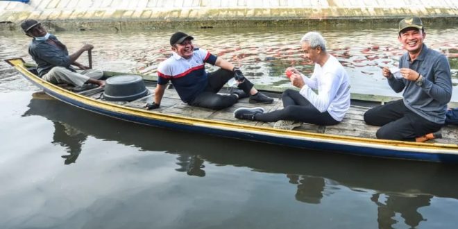 Ketua Umum Kagama yang juga Gubernur Jawa Tengah Ganjar Pranowo memuji keseriusan Pemprov Sumsel dan Pemkot Palembang dalam membangun daerah. (Foto : Humas Prov. Sumsel)