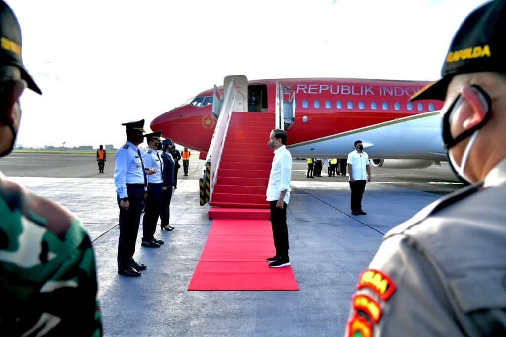 Kunjungan Kerja Presiden RI Jokowi ke Provinsi Sumatera Selatan, senin (24/1).