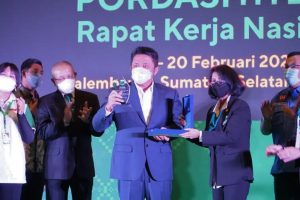 Buka Rapat Kerja Nasional (Rakernas ) Pordasi. (Foto : Humas Prov. Sumsel)