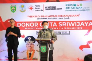 Gubernur Sumsel H. Herman Deru Apresiasi HIPMI dan PMI Sumsel. (Foto : Humas Prov. Sumsel)