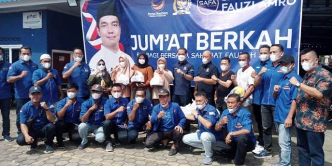 Fauzi H. Amro bersama DPD Partai Nasdem Kota Lubuklinggau meluncurkan Gerakan Jum'at Berkah