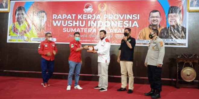 WUSHU---Rakerda Pengprov Wushu Sumsel di Ballroom Hotel Swarna Dwipa, Sabtu (12/2/2022).