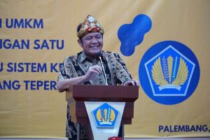 Wakil Menteri Keuangan (Wamenkeu) Republik Indonesia, Prof Suahasil Nazara, SE. MSc. Ph.D mengakui pemilihan tempat Kick Off Pemberdayaan UMKM Kemenkeu Satu di Sumsel, pada hari Jumat (18/3)