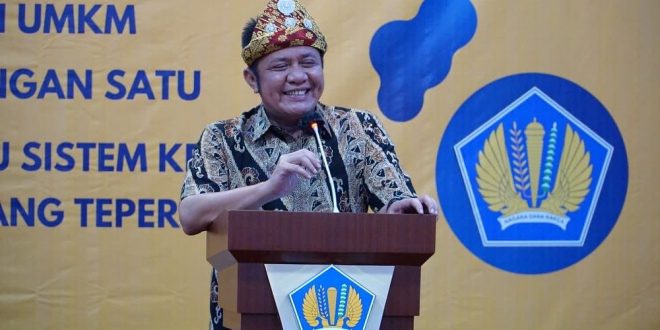Wakil Menteri Keuangan (Wamenkeu) Republik Indonesia, Prof Suahasil Nazara, SE. MSc. Ph.D mengakui pemilihan tempat Kick Off Pemberdayaan UMKM Kemenkeu Satu di Sumsel, pada hari Jumat (18/3)
