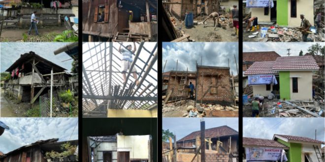 PT. Bukit Asam Perbaiki 25 Unit Rumah Warga