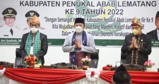 H. Herman Deru ketika menghadiri rapat paripurna HUT ke 9 Kabupaten PALI, pada hari Jum'at (22/4). (Foto : Humas Prov. Sumsel)