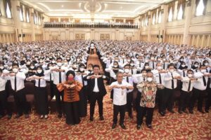 saat menyampaikan arahan saat meresmikan CASN dan P3K di lingkungan Pemprov Sumsel yang dilaksanakan di The Sultan Convention Center, pada hari Rabu (25/5) pagi. (Foto : Humas Prov. Sumsel)