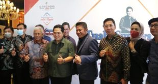 Gubernur Sumsel, Herman Deru, bersama Menteri BUMN Republik Indonesia, Erick Thohir, saat menghadiri acara Sosial Healing Event pada hari Minggu tanggal 19 Juni 2022. (foto : Humas Pemprov Sumsel)