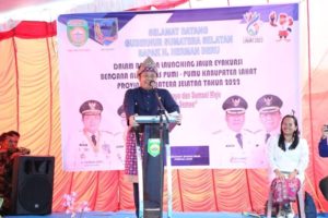 kunjungan kerjanya Desa Sindang Panjang Kabupaten Lahat, pada hari Selasa (21/6) petang. (Foto : Humas Prov. Sumsel)