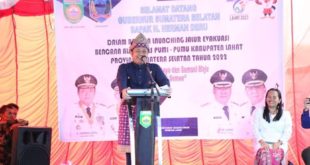 kunjungan kerjanya Desa Sindang Panjang Kabupaten Lahat, pada hari Selasa (21/6) petang. (Foto : Humas Prov. Sumsel)