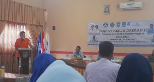 Bupati Kabupaten Ogan Ilir, Panca Wijaya Akbar, menghadiri acara Rapat Kerja Daerah II Ikatan Guru Indonesia. (foto : MusiNews.id/Irvan)
