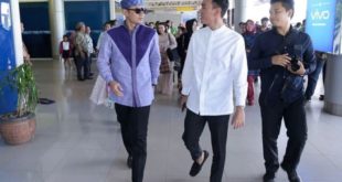 Sekretaris DPD Partai Demokrat, Muchendi, bersama Ketua Umum DPP Partai Demokrat, Agus Harimurti Yudhoyono. (foto : MusiNews.id/Edi Triono)