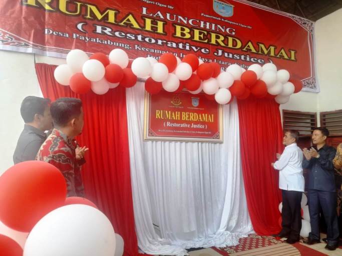 Wakil Bupati Kabupaten Ogan Ilir, H. Ardani, menghadiri acara Peresmian Rumah Berdamai pertama di Ogan Ilir pada hari Kamis tanggal 23 Juni 2022. (foto : MusiNews.id/Irvan)