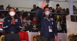 Hari ketiga pelaksanaan Festival Olahraga Rekreasi Masyarakat Nasional (FORNAS) VI Tahun 2021 Sumsel 2022, pada hari Minggu (3/7) malam. (Foto : Humas Prov. Sumsel)