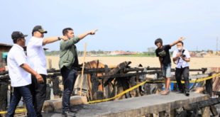 Gubernur Provinsi Sumatera Selatan (Sumsel) mengunjungi dan meninjau kondisi terakhir korban kebakaran di Batu Ampar, Kelurahan I Ilir, Kecamatan Ilir Timur II, Kota Palembang, pada hari Rabu siang tanggal 20 Juli 2022. (foto : Humas Pemprov Sumsel)