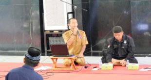 engisi Materi Pelatihan Penyembelihan Hewan Kurban yang diselenggarakan oleh PT. Bukit Asam. (foto : SMSI Sumsel)