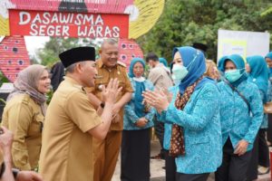 pantauan di Desa Sri Mulyo, pada hari Selasa (2/8/2022) dalam rangkaian Kunjungan Kerja TP PKK Provinsi Sumatera Selatan. (Foto : Humas Kab. Muba)
