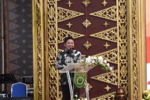 Gubernur Sumsel H. Herman Deru menyambut hangat kunjungan kerja Gubernur Lemhanas RI Andi Wijajanto dan jajarannya di Sumsel dengan menggelar welcome dinner di Griya Agung Palembang, pada hari Senin (1/8) malam. (Foto : Humas Prov. Sumsel)