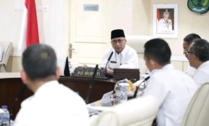 Pj Bupati Muba Drs Apriyadi MSi bersama BPN Muba mendorong warga Muba untuk mengikuti program PTSL (Foto:Pemkab Muba)
