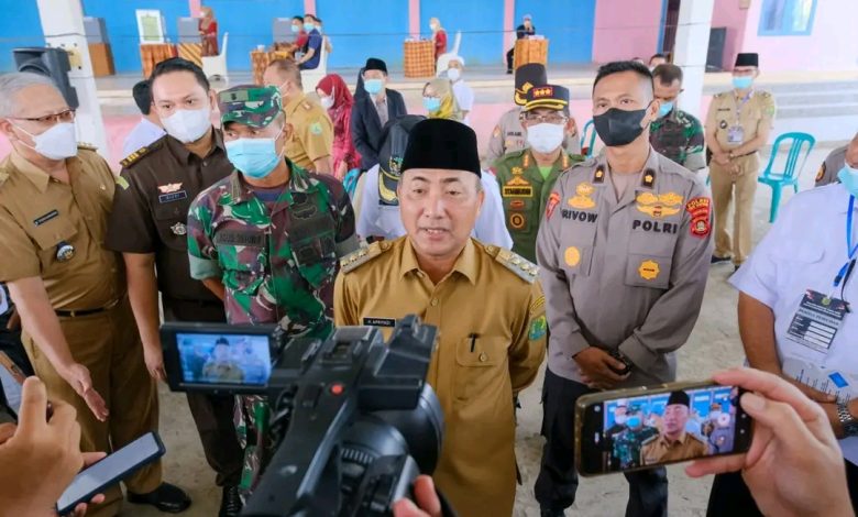 65 Desa Pilkades Serentak, Seluruh TPS Pilkades di Muba Ketat Prokes (foto:Pemkab Muba)