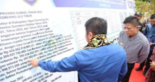 Pemerataan Pembangunan Infrastruktur di Kabupaten/kota Dalam Provinsi Sumsel. (Foto : Humas Prov. Sumsel)
