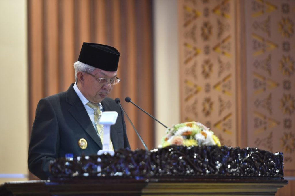 Rapat Paripurna DPRD Sumsel dengan agenda Jawaban Gubernur terhadap Fraksi-Fraksi DPRD Sumsel, Senin (20/2/2023). (FOTO: HUMAS DPRD SUMSEL).